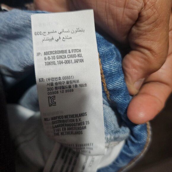 Ambercrombie and Fitch Mom high rise curve Love highrise jeans size 0 - Picture 2 of 15